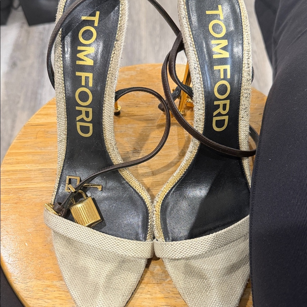 Tom Ford Beige and Black Heels